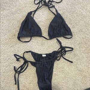 Black Triangle Bikini Set